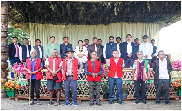 Minister CL John during the thanks giving programme held at his native village Chen-Wetnyu on April 9.